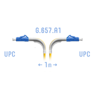 Патчкорд оптический LC/UPC SM G.657.A1 (угловой) 1 метр SNR SNR-PC-LC/UPC-A-1m (angle)