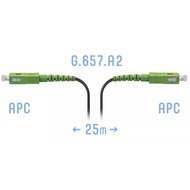 Патчкорд оптический FTTH SC/APC кабель 604-02-01 25 метров SNR SNR-PC-FTTH-SC/APC-B-25m
