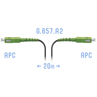Патчкорд оптический FTTH SC/APC кабель 604-06-01 20 метров SNR SNR-PC-FTTH-SC/APC-H-20m