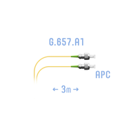 Шнур монтажный оптический FC/APC SM G.657.A1 3 метра SNR SNR-PC-FC/APC-A-3m (0, 9)