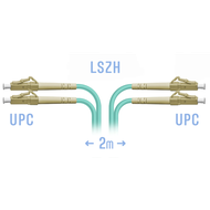 Патчкорд оптический LC/UPC MM Duplex 2 метра SNR SNR-PC-LC/UPC-MM-DPX-2m