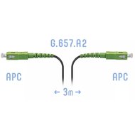 Патчкорд оптический FTTH SC/APC кабель 604-02-01 3 метра SNR SNR-PC-FTTH-SC/APC-B-3m