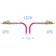 Патчкорд оптический LC/UPC-LC/UPC MM (OM4) 1 метр SNR SNR-PC-LC/UPC-MM4-1m