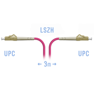 Патчкорд оптический LC/UPC-LC/UPC MM (OM4) 3 метра SNR SNR-PC-LC/UPC-MM4-3m