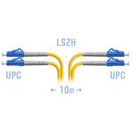 Патчкорд оптический LC/UPC SM Duplex  10 метров SNR SNR-PC-LC/UPC-DPX-10m